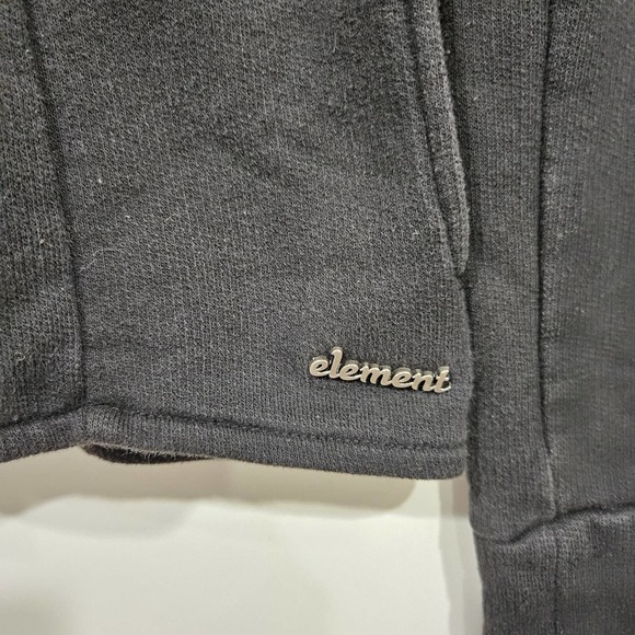 Element Black Pleated Hooded Button Up Knit Cardigan Jacket Size XLarge - Picture 3 of 9